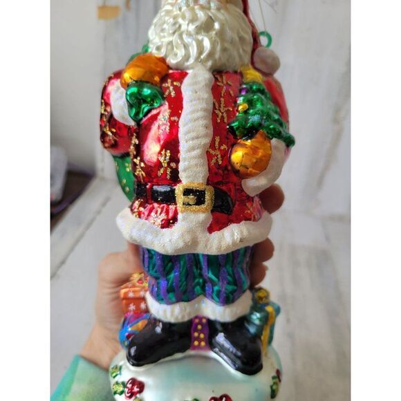 Radko large Santa ornament presents tree vintage toys bag presents - Picture 10 of 10